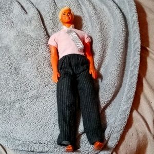Vintage 1968 Mattel Ken Doll with outfit, some damage to right foot, As Is